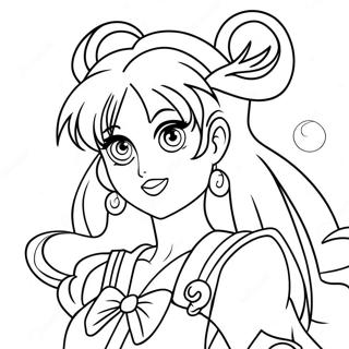 Página para colorear de Sailor Pluto | Página para colorear de Sailor Pluto