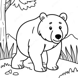 Página para Colorear de Oso Marrón | Página para colorear de Marrones