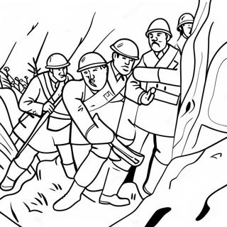 Guerra de Trincheras WW1 Páginas para Colorear