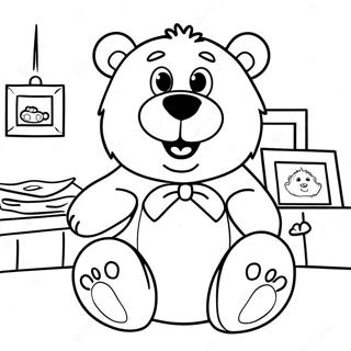 Oso en la Gran Casa Azul Páginas para Colorear