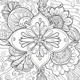 Adorno Simple Páginas para Colorear