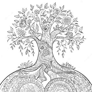 Árbol de la Vida Adulto Páginas para Colorear