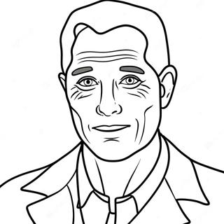 Página para Colorear de Actor | Página para colorear de Actor