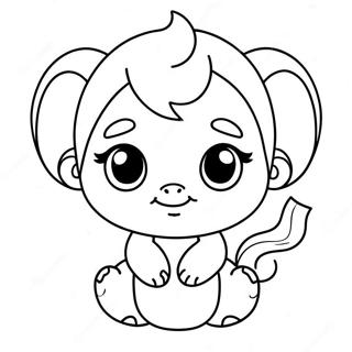 Página para Colorear del Personaje Uma Adorable | Página para colorear de Uma