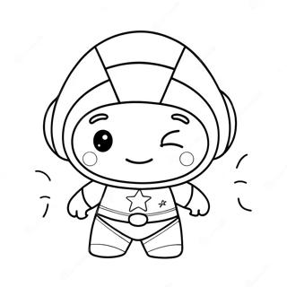 Página para Colorear de Personaje Nova Bonito | Página para colorear de Nova