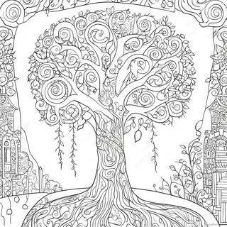 Gustav Klimt Páginas para Colorear
