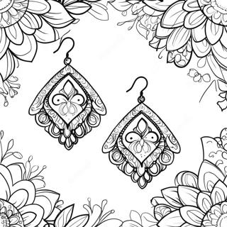 Página para colorear de pendientes | Página para colorear de Pendientes