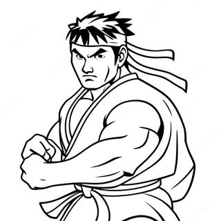 Página para colorear de Ryu | Página para colorear de Ryu