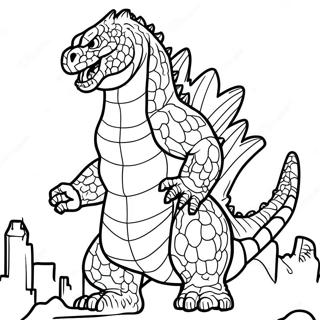 Página para Colorear de Godzilla | Página para colorear de Godzilla