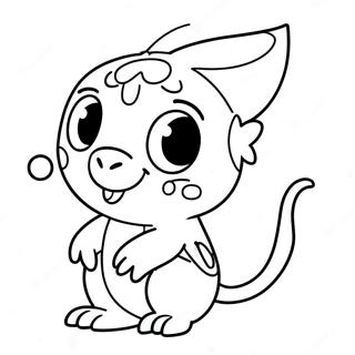 Página para Colorear Sobble Lind@ con Ojos Grandes | Página para colorear de Sobble