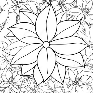 Plantilla de Nochebuena Páginas para Colorear
