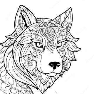 Cabeza de Lobo Páginas para Colorear