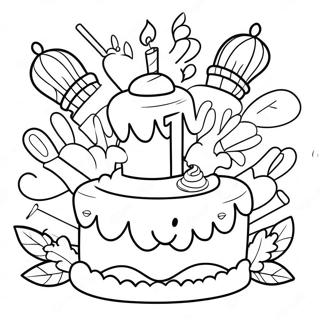 Feliz 12 Cumpleaños Páginas para Colorear