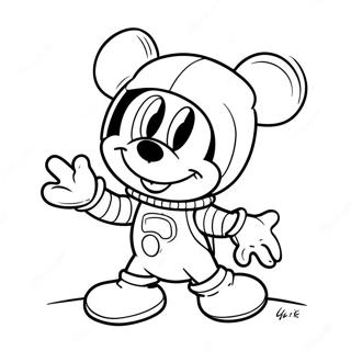 Aventura Espacial de la Casa de Mickey Mouse Páginas para Colorear