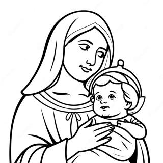 María y José Páginas para Colorear