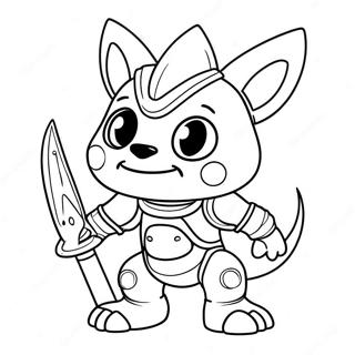Página para Colorear de Protogen Lind@ con Accesorios | Página para colorear de Protogen