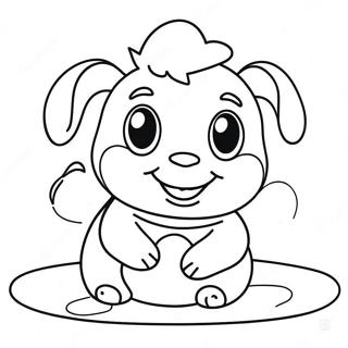 Página para colorear de Izzy linda con una gran sonrisa | Página para colorear de Izzy