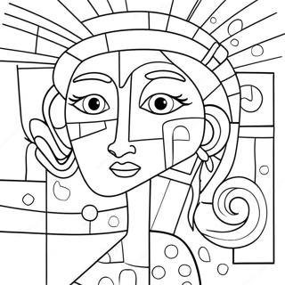 Cubismo Páginas para Colorear