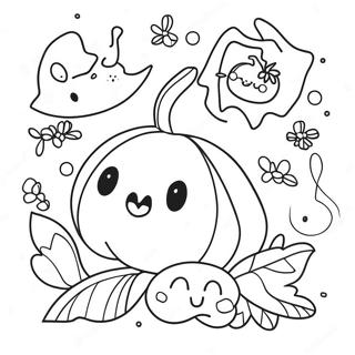 Halloween Kawaii Páginas para Colorear