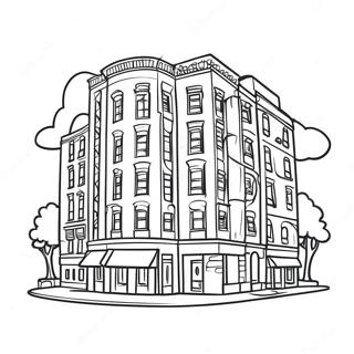 Página para colorear de edificios | Página para colorear de Edificios