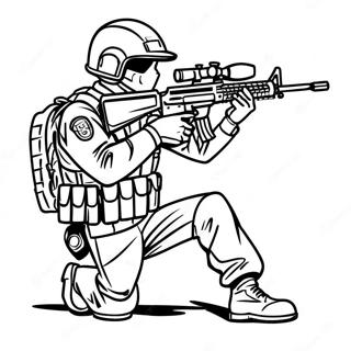 Equipo SWAT Páginas para Colorear